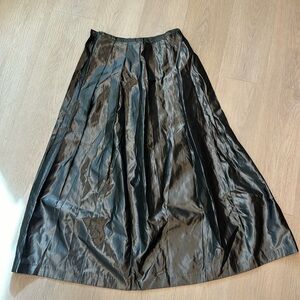 Metallic grey maxi skirt